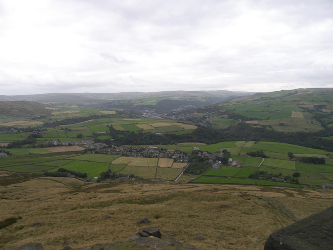 The Calder Valley from the balcony of the Stoodley Pike Monument