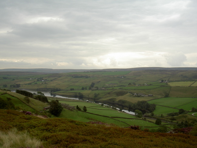 Looking down to Ponden Reservoir